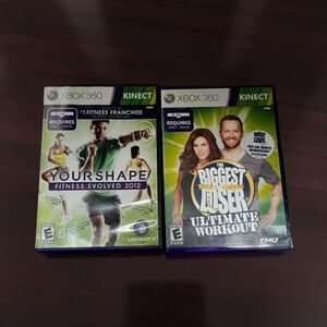 2 Xbox 360 Kinect Fitness Games Biggest Loser & Your Shape